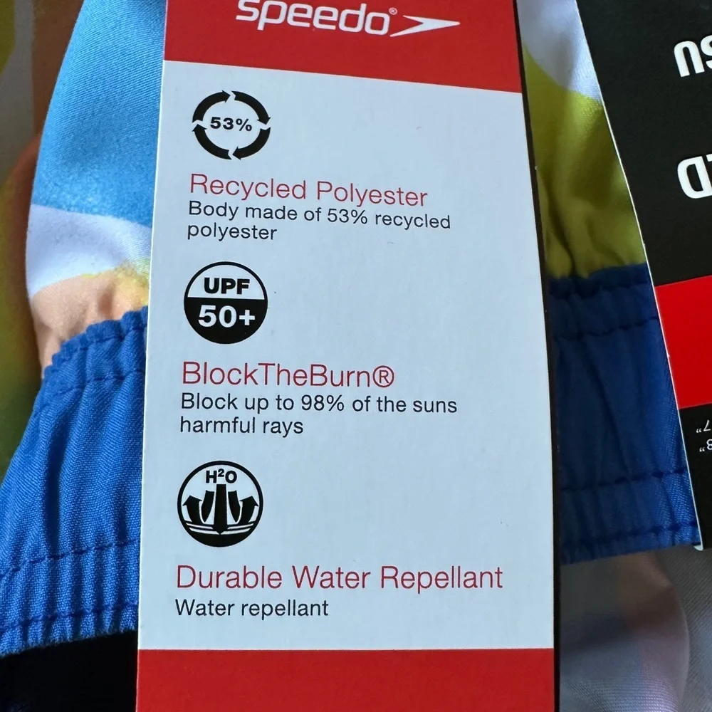 Speedo Multicolor Swim Shorts Boys Size XL (18-20). 28” Waist‎ NWT